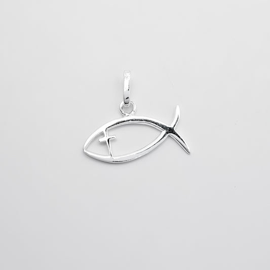 Dije Pez Cruz Blanco