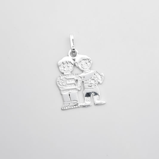 Dije 2 Niños Blanco