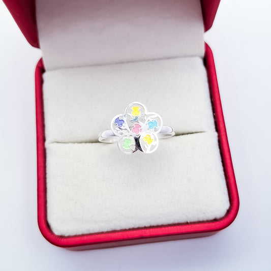 Anillo Oso Flor