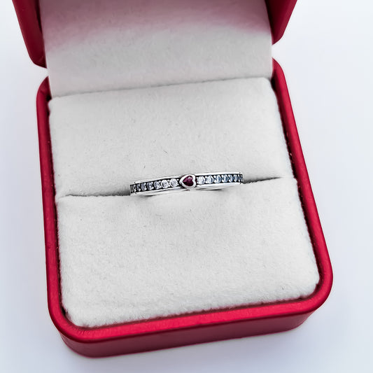 Anillo Churumbela Zirconia Corazon