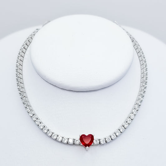 Pulsera Zirconia Roja