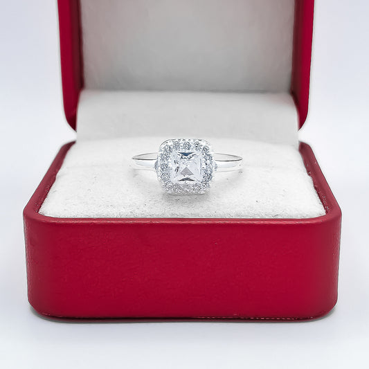 Anillo Cuadro Blanco