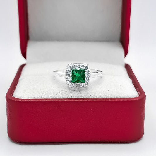 Anillo Cuadro Verde