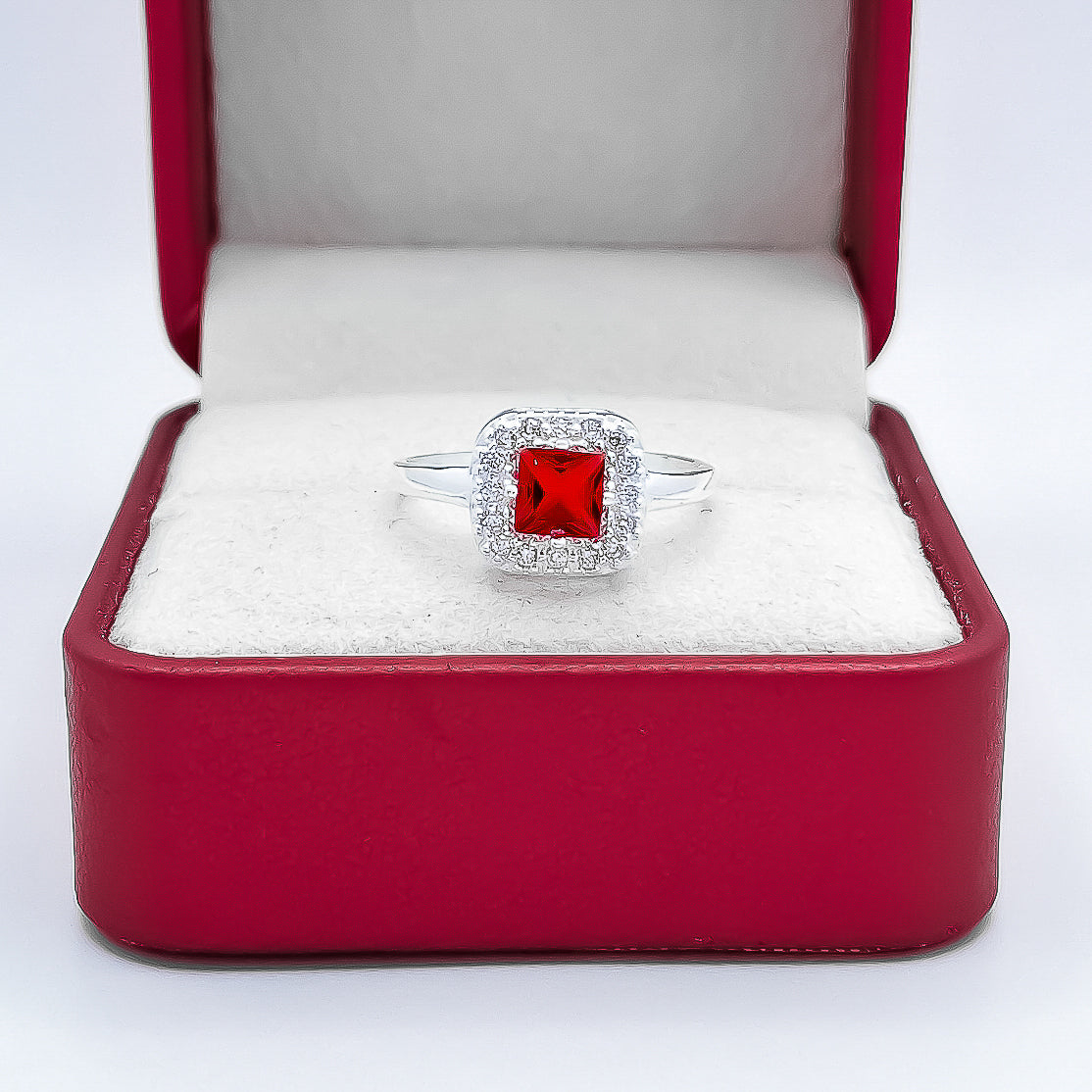 Anillo Cuadro Rojo