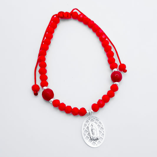 Pulsera Cristal Roja Virgen