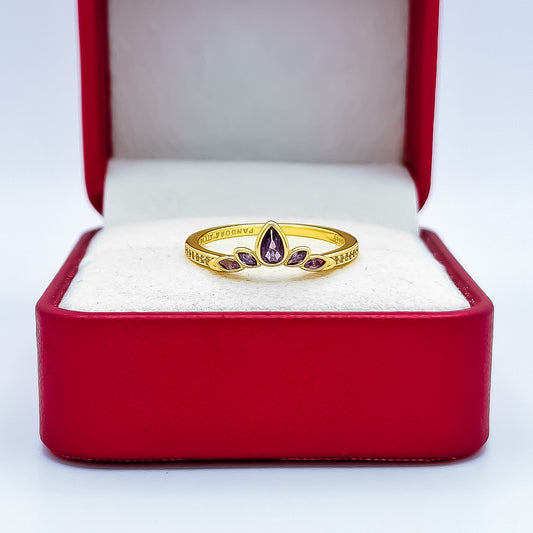 Anillo Dorado Morado