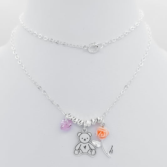 Collar Oso Rosa