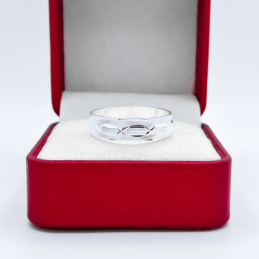 Anillo Argolla Mate Diamantada