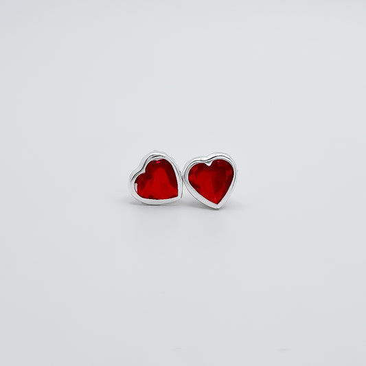 Broquel Corazon Bisel #8 Rojo