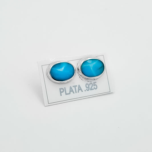 Arete Ovalo Larimar