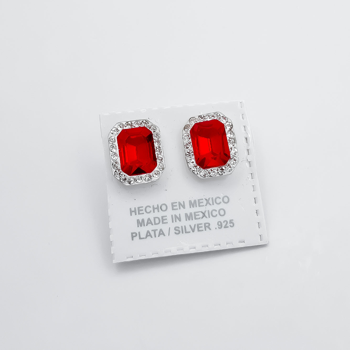 Arete Cuadro Rojo