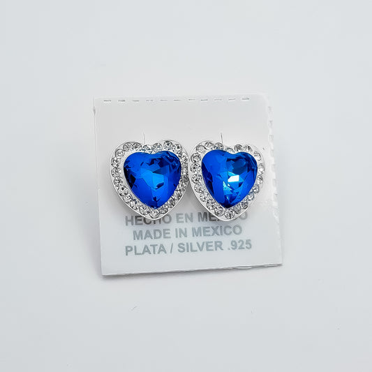 Arete Corazon Azul