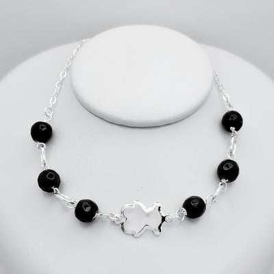 Pulsera Oso Agata Negra