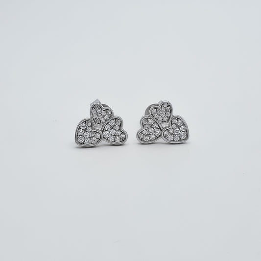 Arete 3 Corazones Zirconia