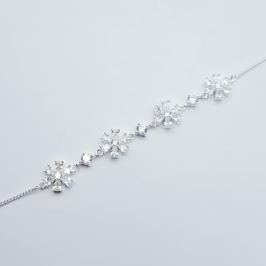Pulsera Flores Zirconia
