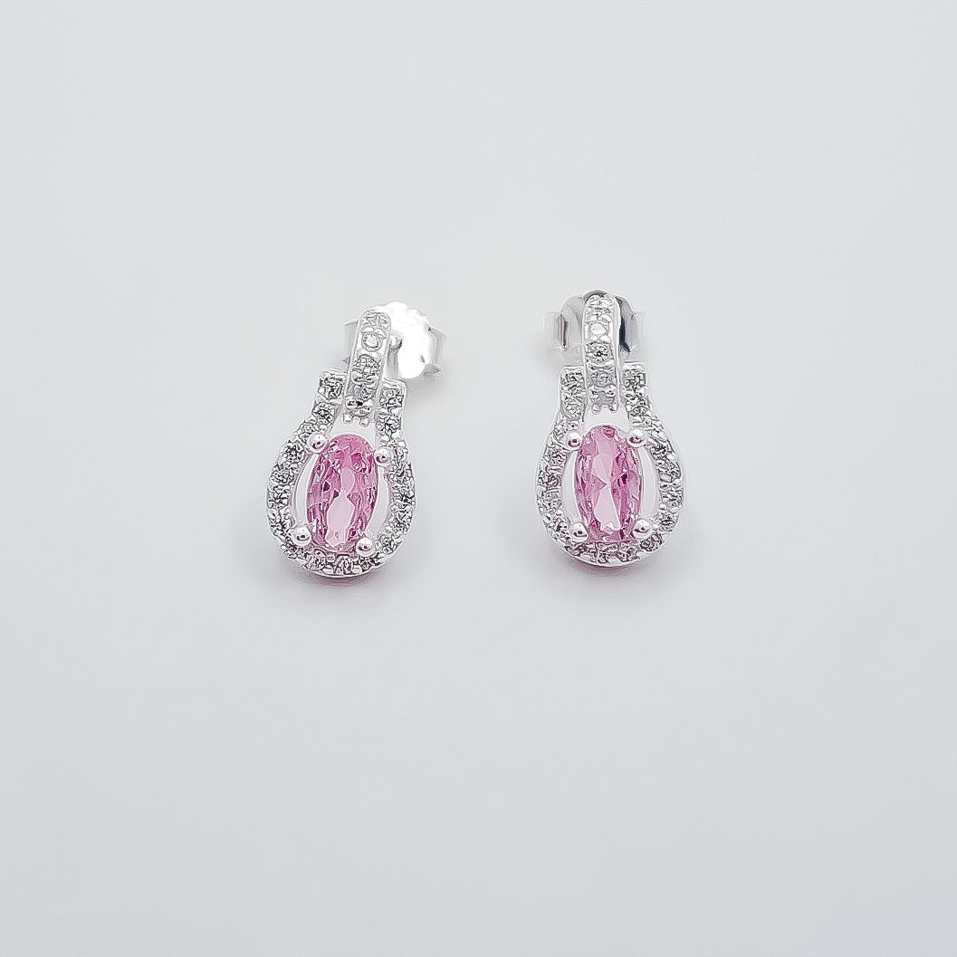 Arete Ovalo Rosa