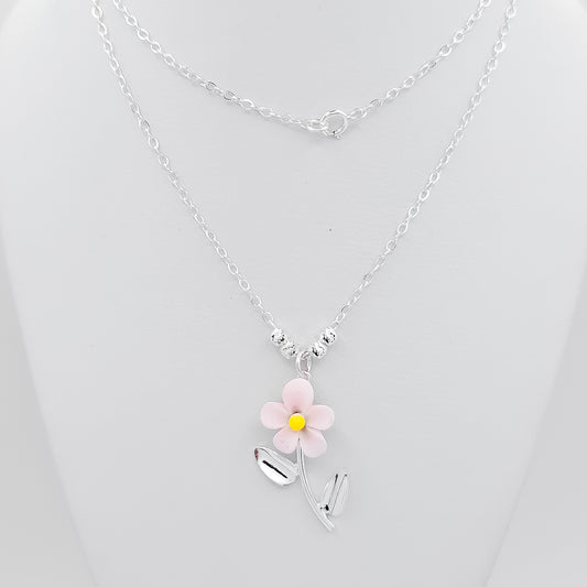 Collar Flor Rosa