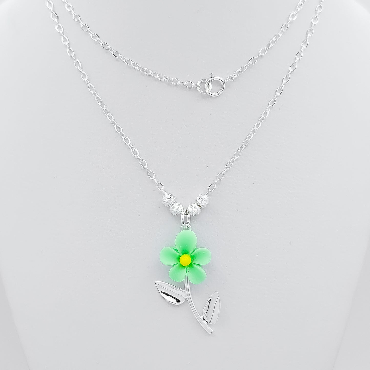 Collar Flor Verde