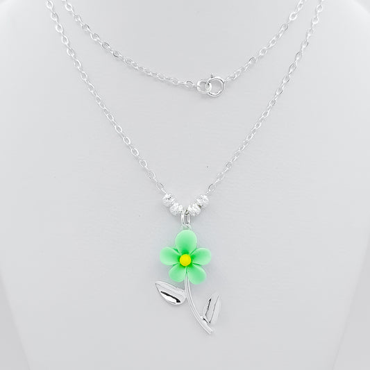 Collar Flor Verde