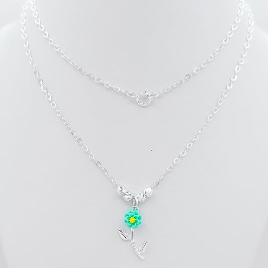 Collar Flor Verde