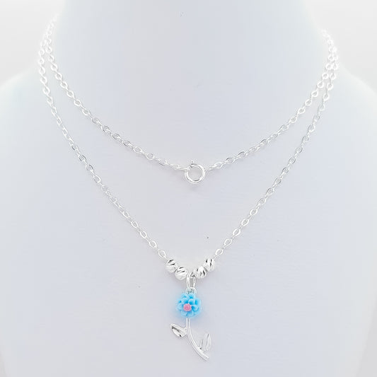 Collar Flor Azul