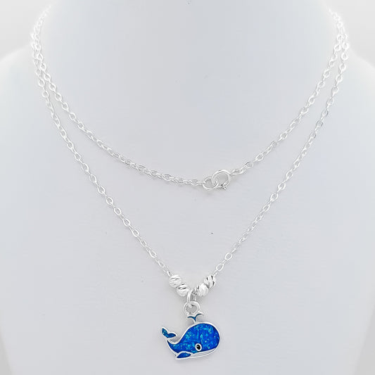 Collar Ballena Azul