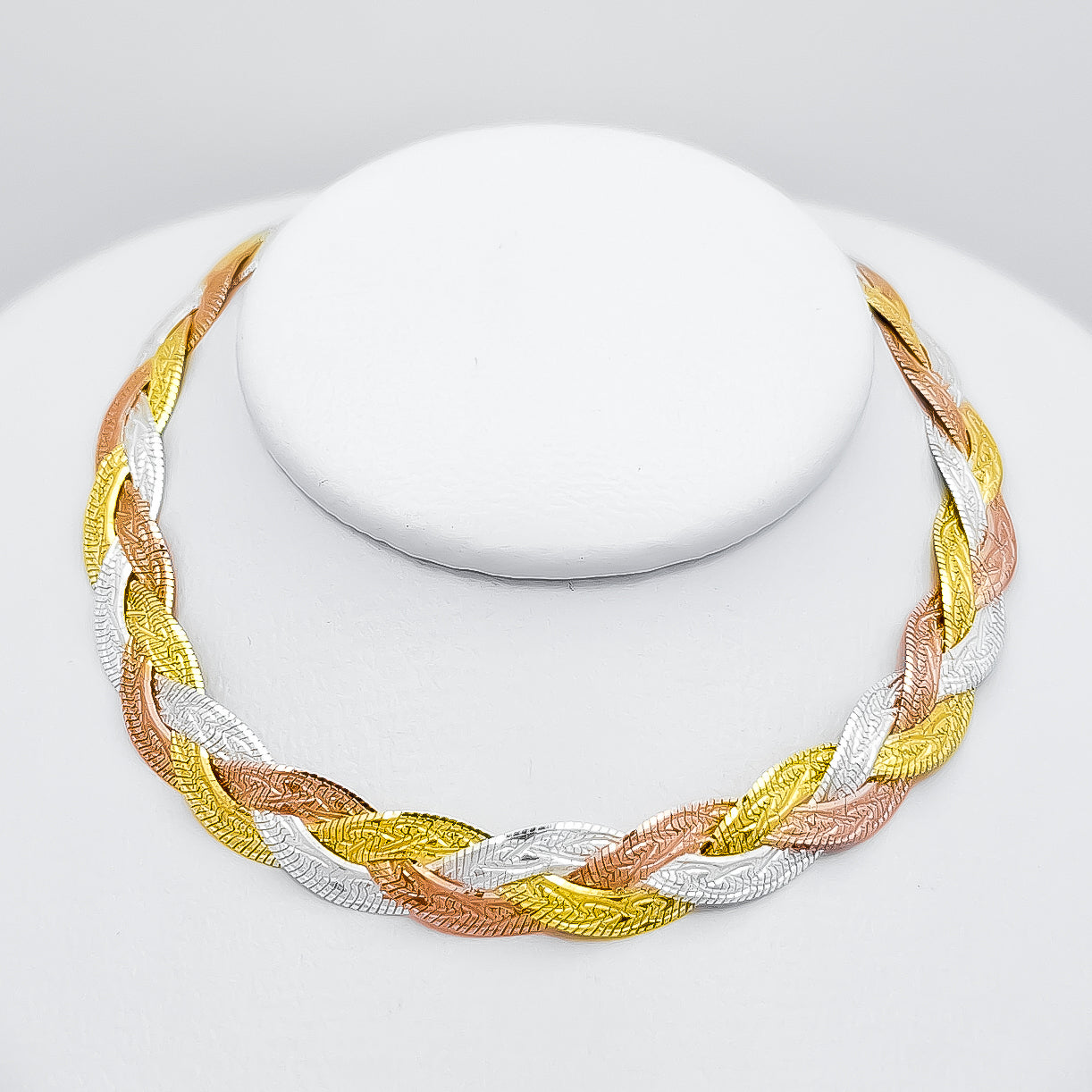 Pulsera Trenzada Tricolor 7mm
