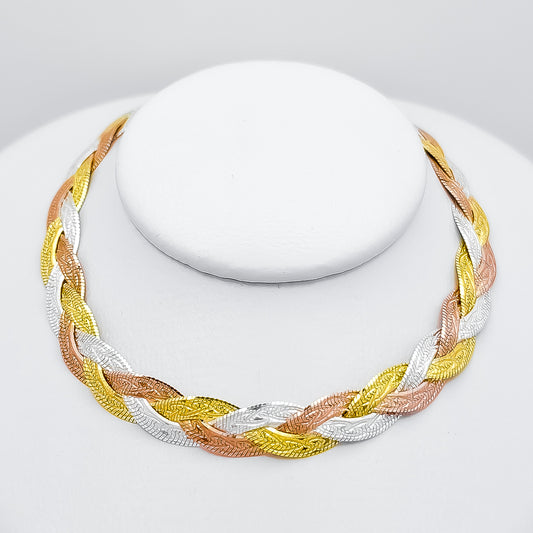 Pulsera Trenzada Tricolor 7mm