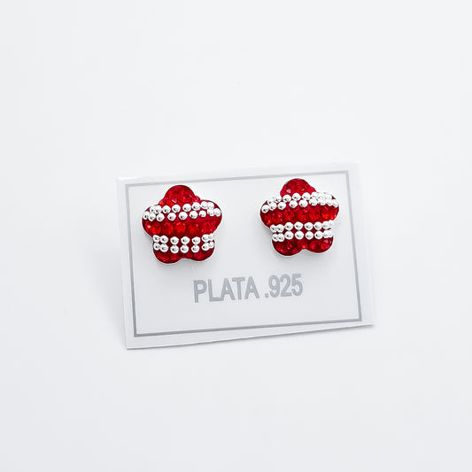 Arete Flor Roja