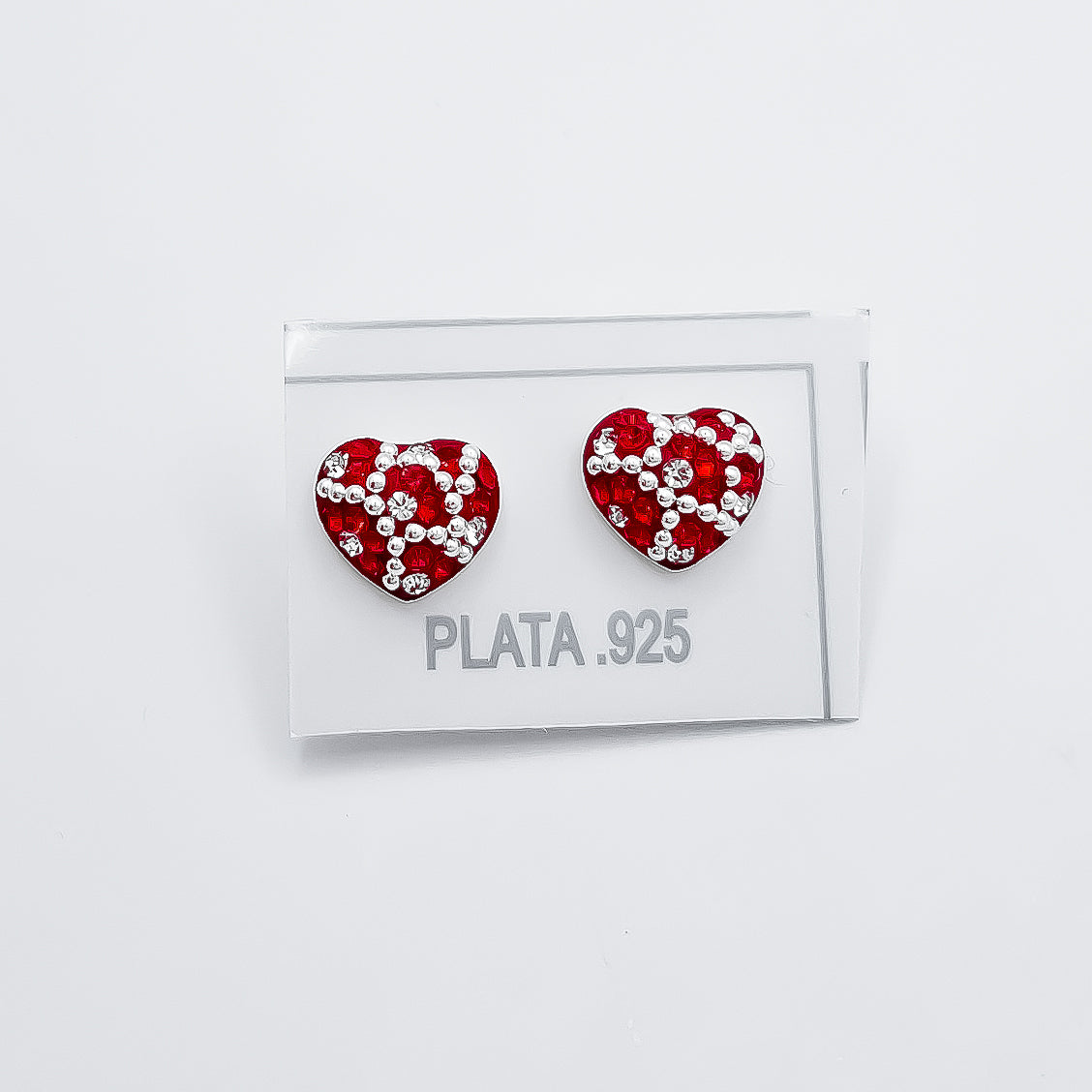 Arete Corazon Rojo Blanco