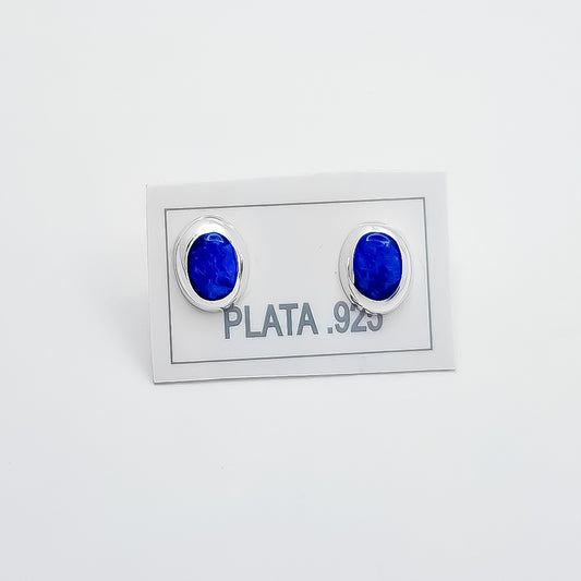 Arete Opalo Azul