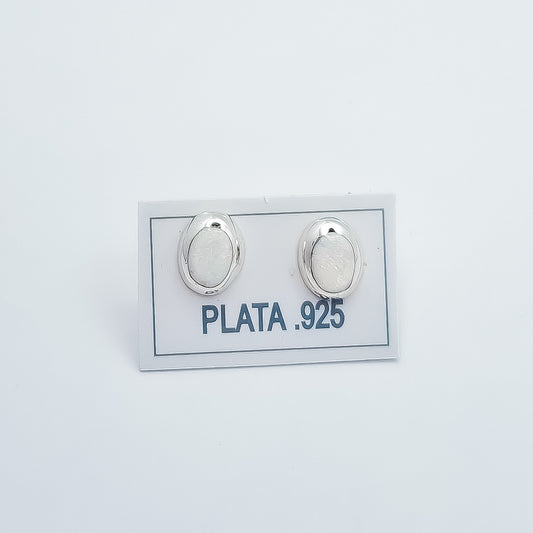 Arete Opalo Blanco