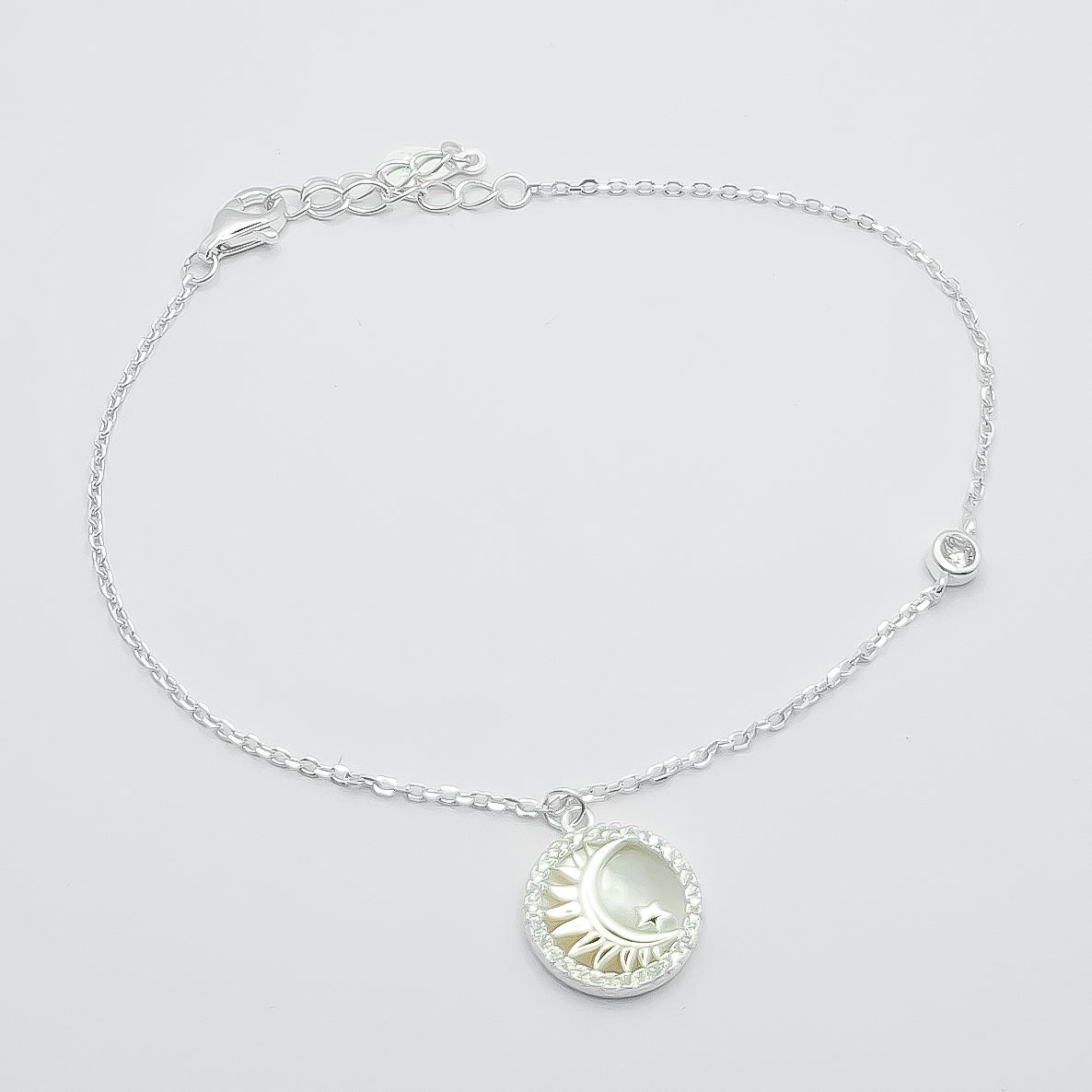 Pulsera Perla Luna Zirconia