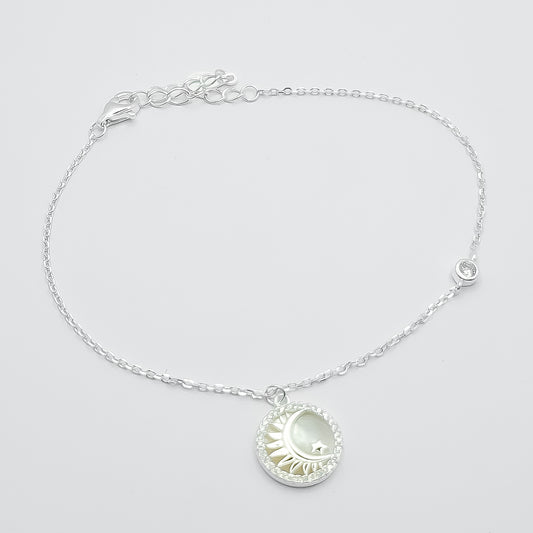 Pulsera Perla Luna Zirconia