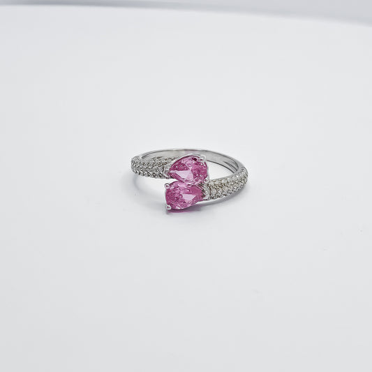 Anillo Gotas Rosas