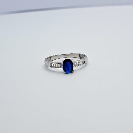 Anillo Zirconia Azul