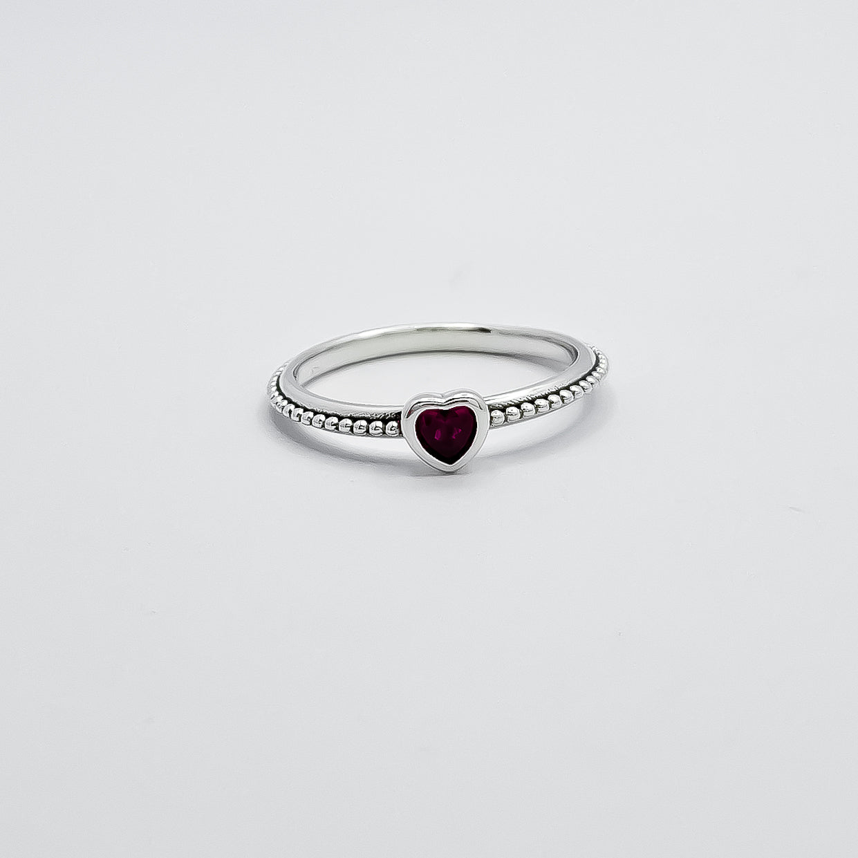 Anillo Corazon Rojo