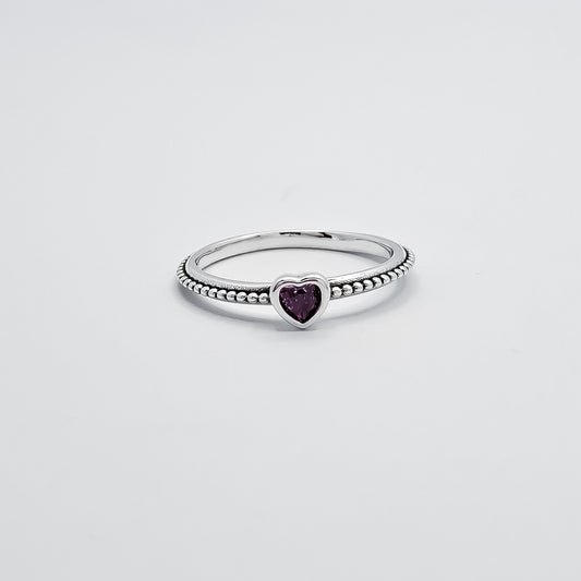 Anillo Corazon Rosa