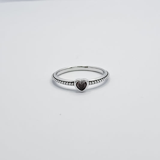 Anillo Corazon Blanco