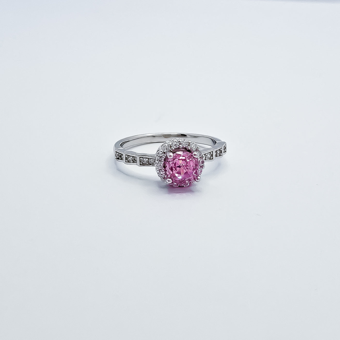 Anillo Zirconia Rosa