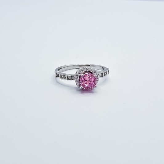 Anillo Zirconia Rosa