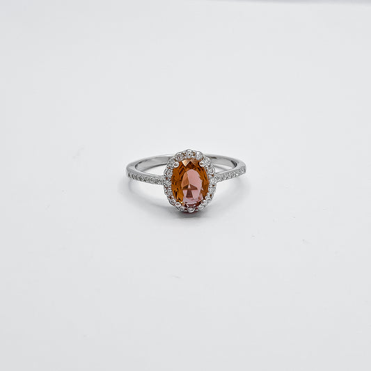 Anillo Ovalo Zirconia