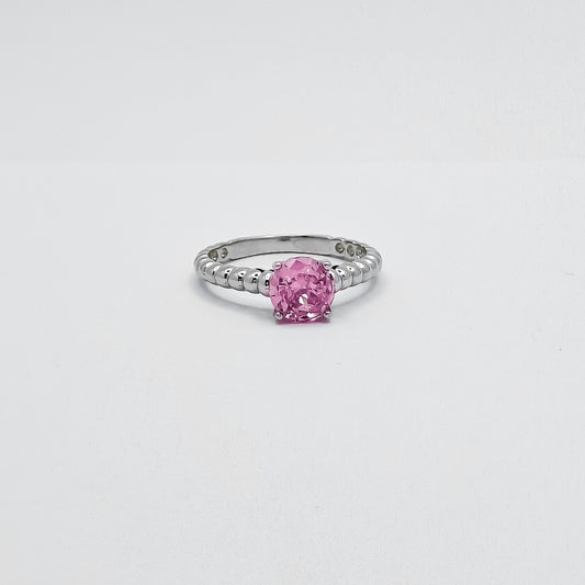 Anillo Zirconia Rosa