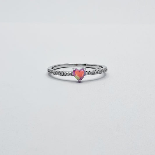 Anillo Corazon Opalo