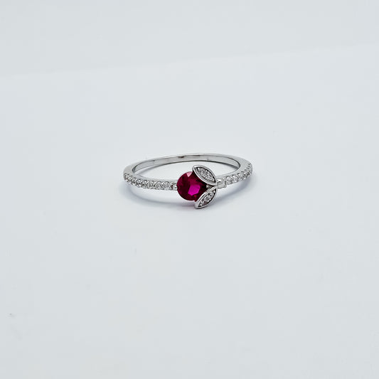 Anillo Zirconia Roja