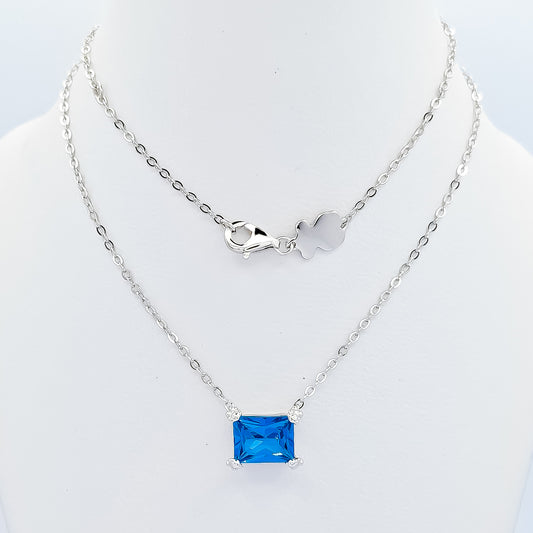 Collar Cuadro Azul Oso