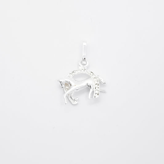 Dije Caballo Herradura Blanco
