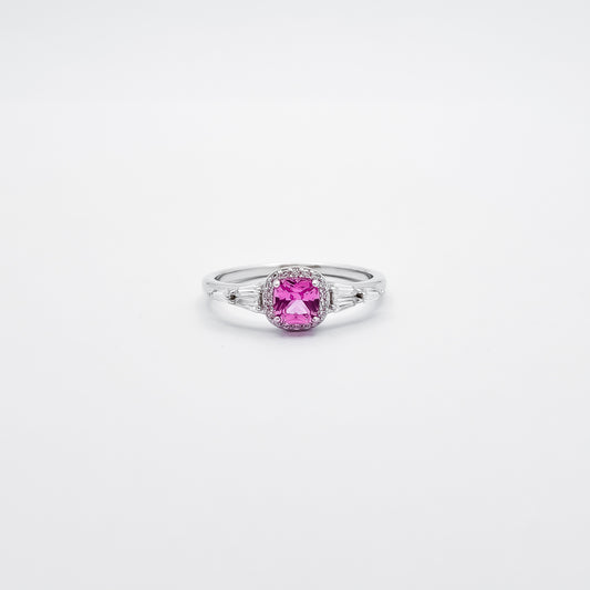 Anillo Zirconia Rosa