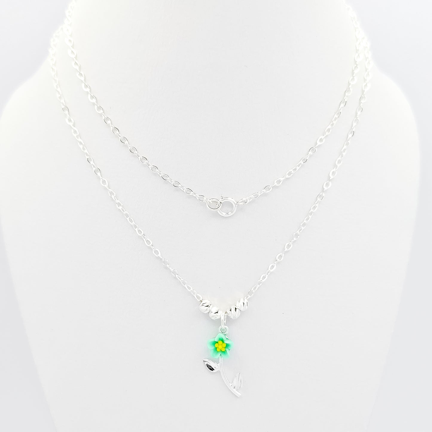 Collar Flor Menta