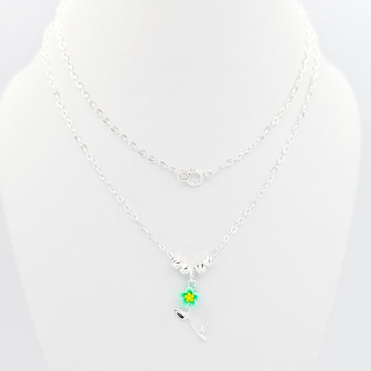 Collar Flor Menta
